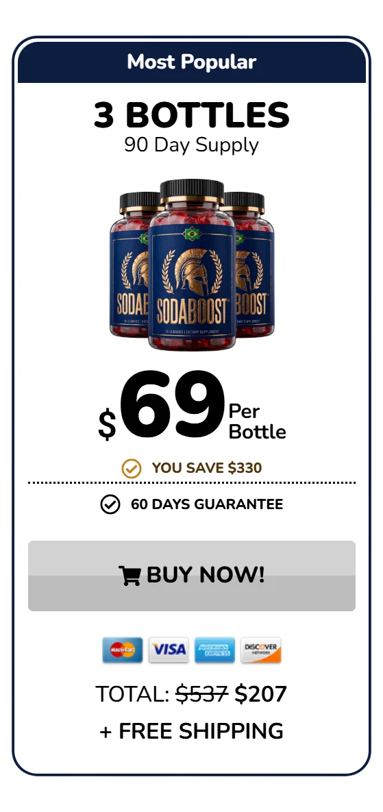 SodaBoost™ 3 bottles pricing